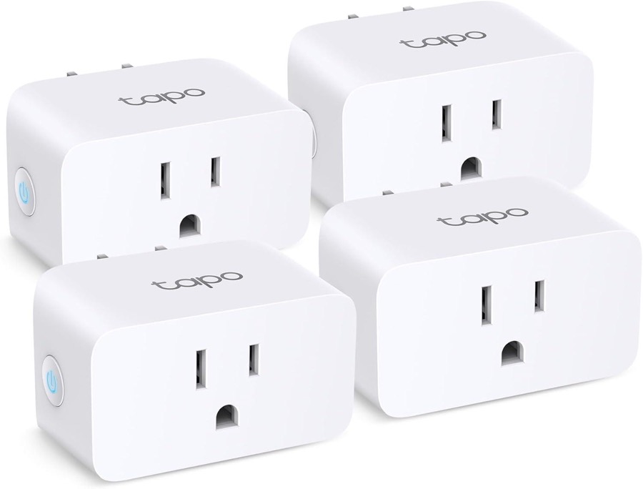 TP-Link Tapo Smart Plug Mini, Matter Compatible, Compatible with Alexa, Google Home & Samsung SmartThings, Energy Monitoring, 15A, UL Certified, 2.4G Wi-Fi Only, Tapo P110M(4-Pack)